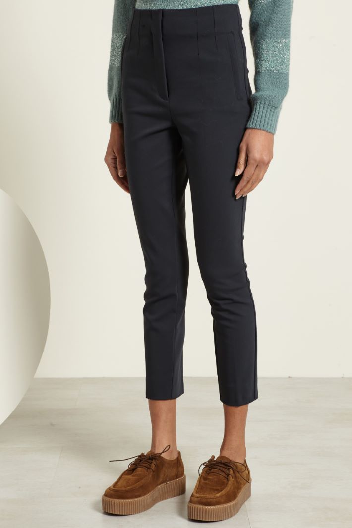 Pantaloni slim a vita alta Fashion Market - 2