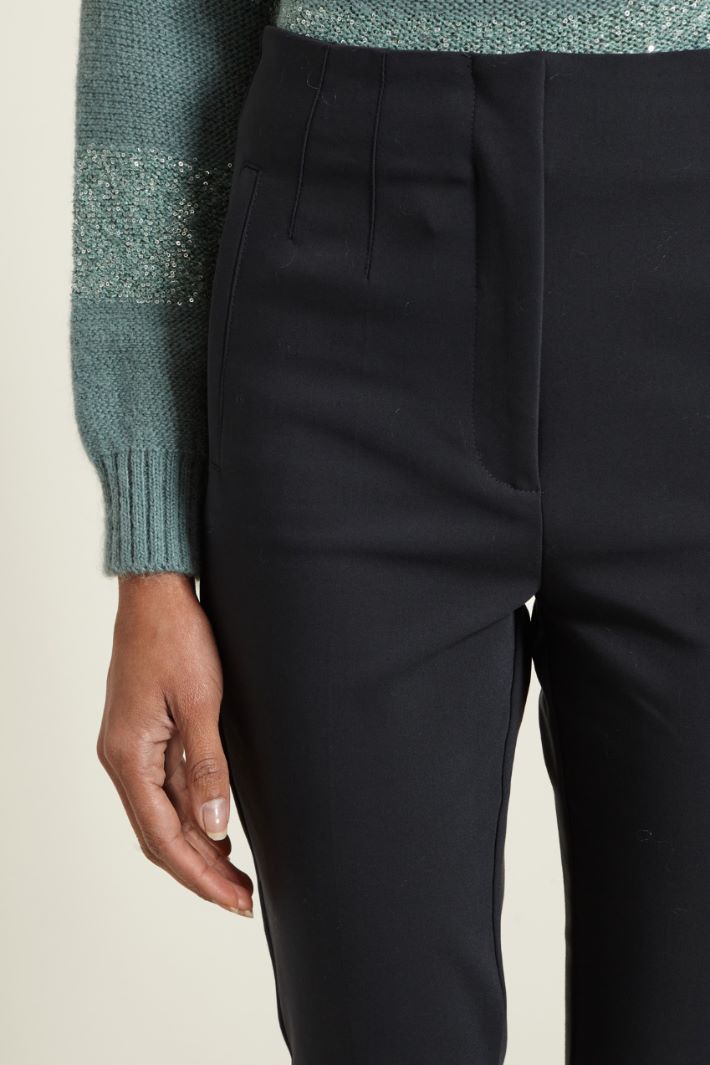 Pantaloni slim a vita alta Fashion Market - 3