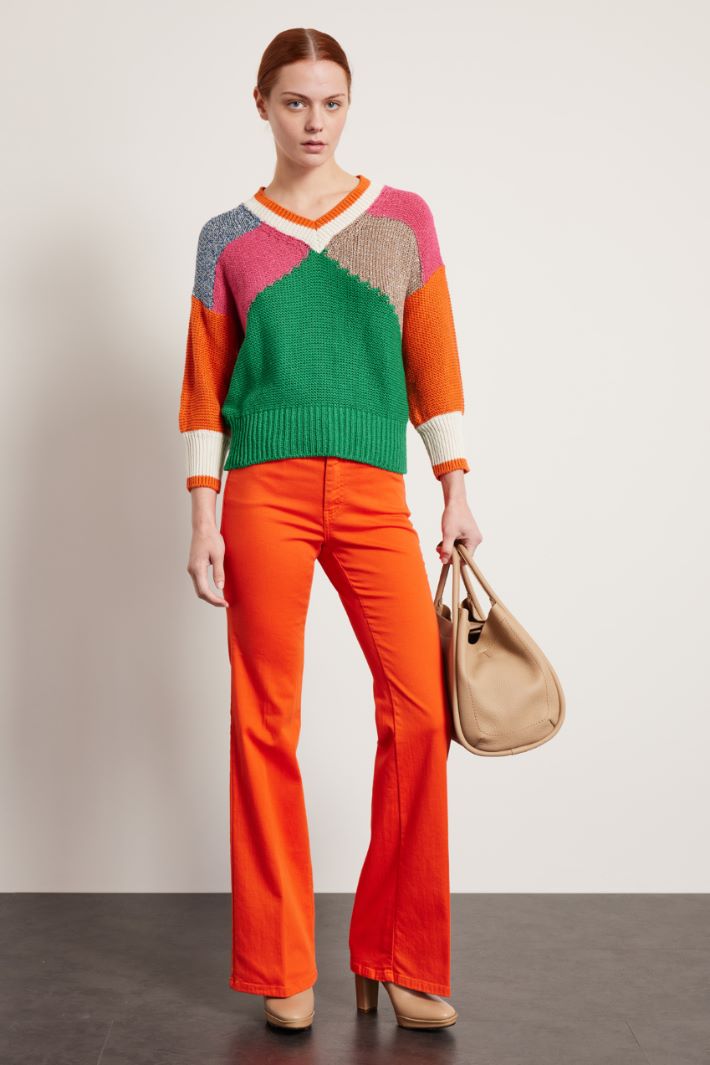 Pantaloni flare in drill Fashion Market