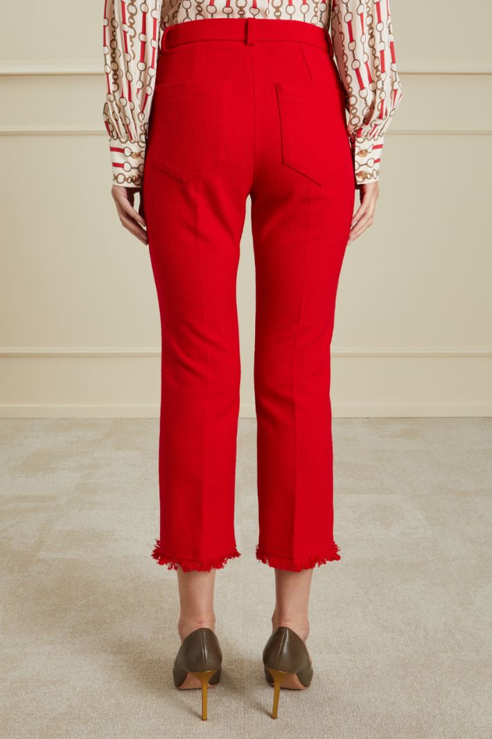 Pantaloni cropped - ROSSO - Fashion Market - 4
