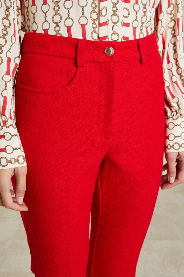 Pantaloni cropped - ROSSO - Fashion Market - 3