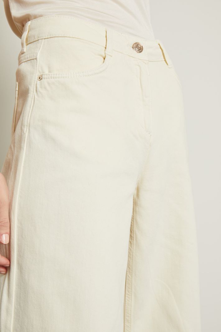 Pantaloni in bull di cotone Fashion Market - 3