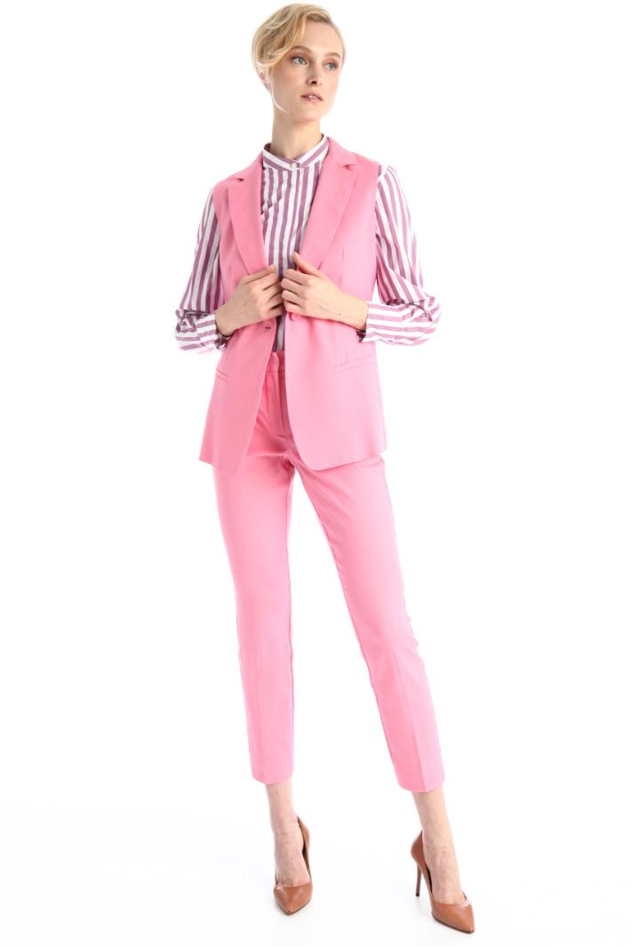 Pantaloni sigaretta in stuoia - ROSA - Fashion Market