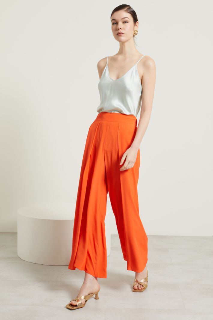 Pantaloni con pannelli - ARANCIONE - Fashion Market