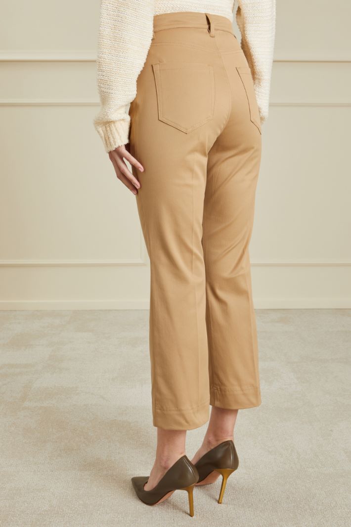 Pantaloni slim con staffe - CAMMELLO - Fashion Market - 4