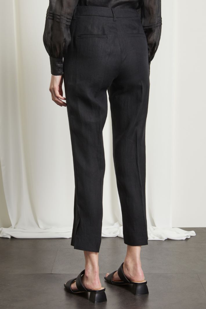 Pantaloni con spacchetti - NERO - Fashion Market - 4