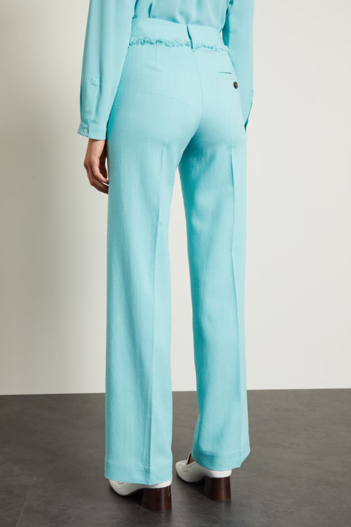 Pantaloni a palazzo in tela Fashion Market - 4