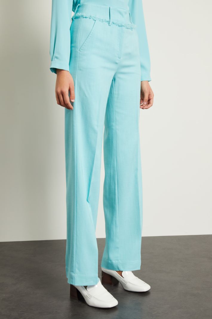 Pantaloni a palazzo in tela Fashion Market - 2