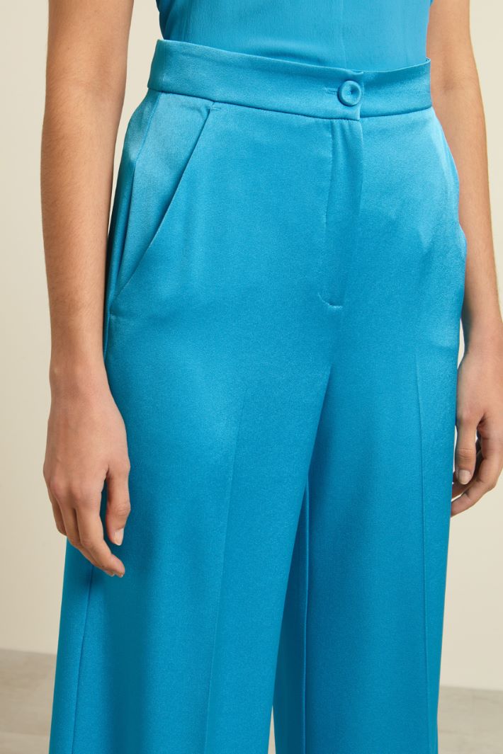 Pantaloni fluidi in raso Fashion Market - 3