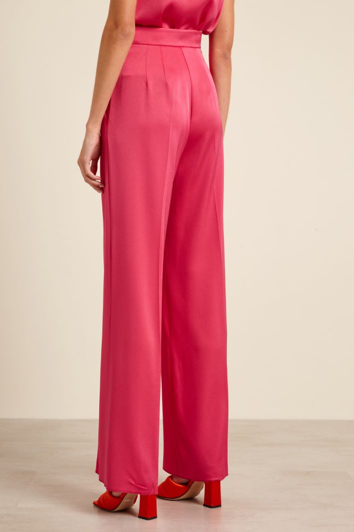 Pantaloni fluidi in raso Fashion Market - 4