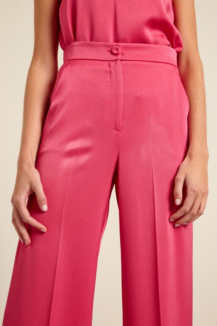 Pantaloni fluidi in raso Fashion Market - 3