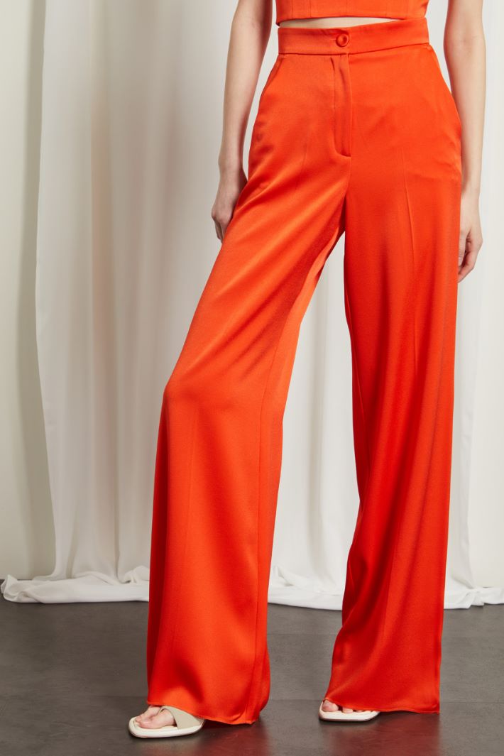 Pantaloni fluidi in raso Fashion Market - 2