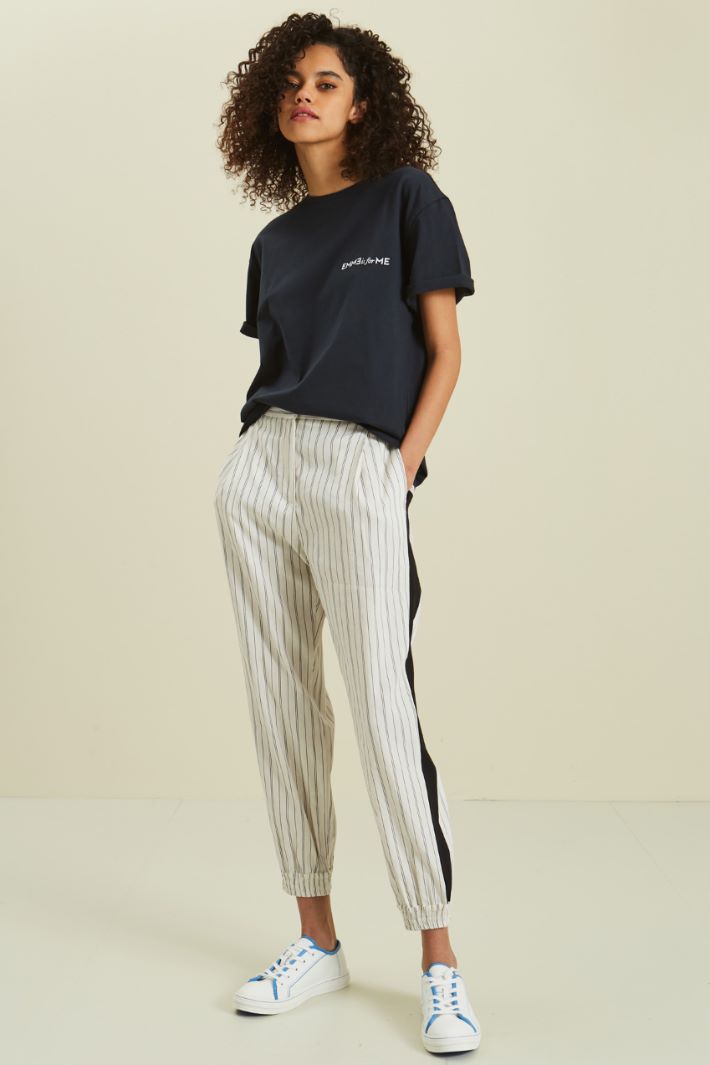 Pantaloni jogging - PANNA NERO - Fashion Market