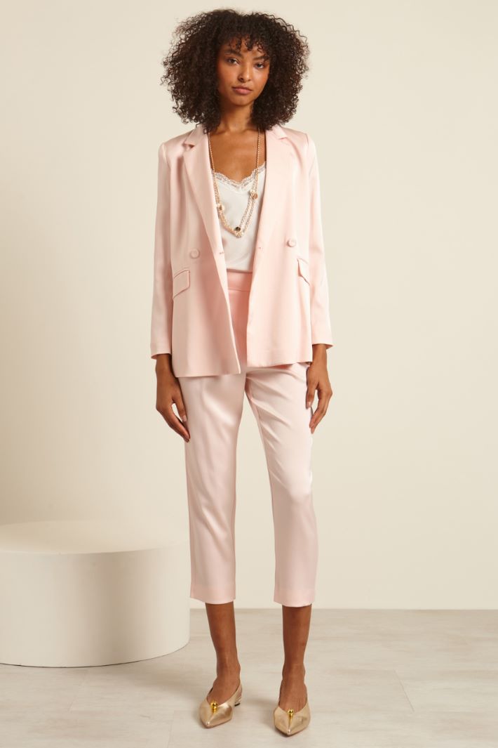 Pantaloni carrot cropped - ROSA CHIARO - Fashion Market
