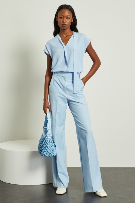 Pantaloni con piega stirata Fashion Market