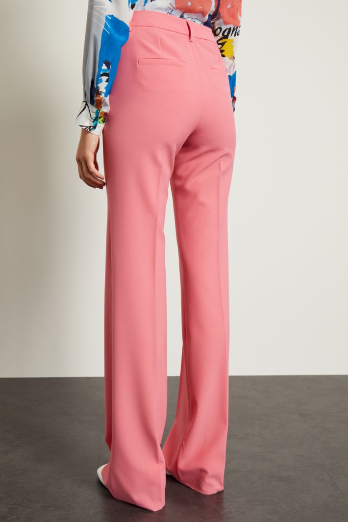 Pantaloni in tela stretch - ROSA ACCESO - Fashion Market - 4
