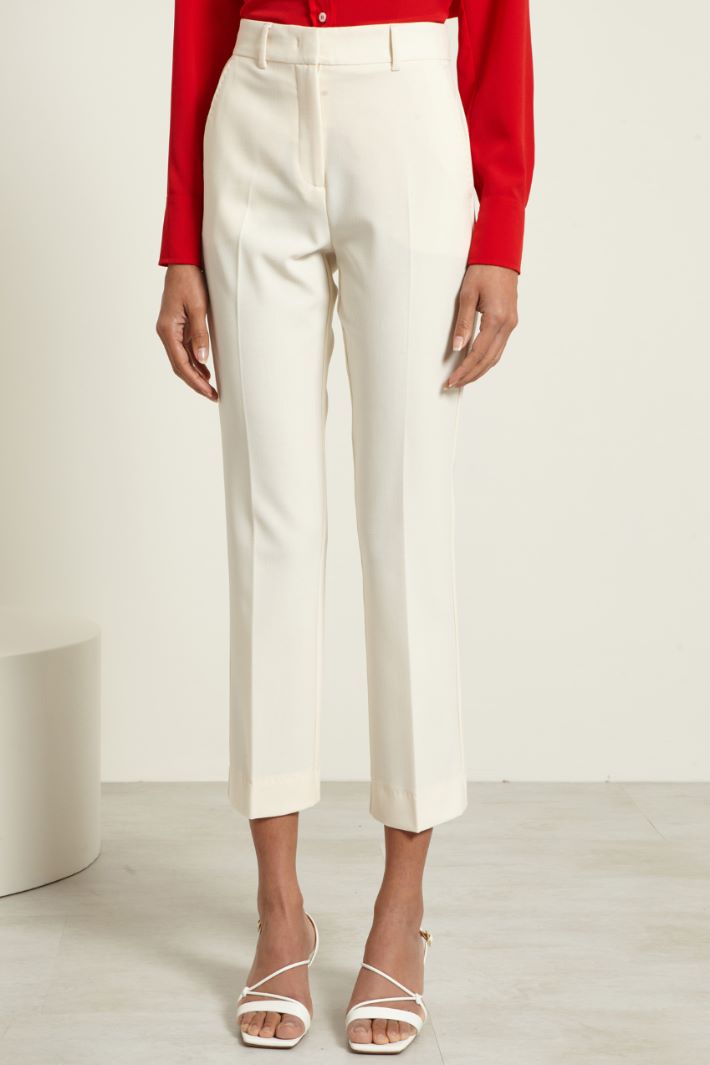 Pantaloni cropped in tela Fashion Market - 2