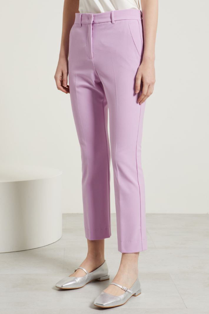 Pantaloni cropped in tela Fashion Market - 2