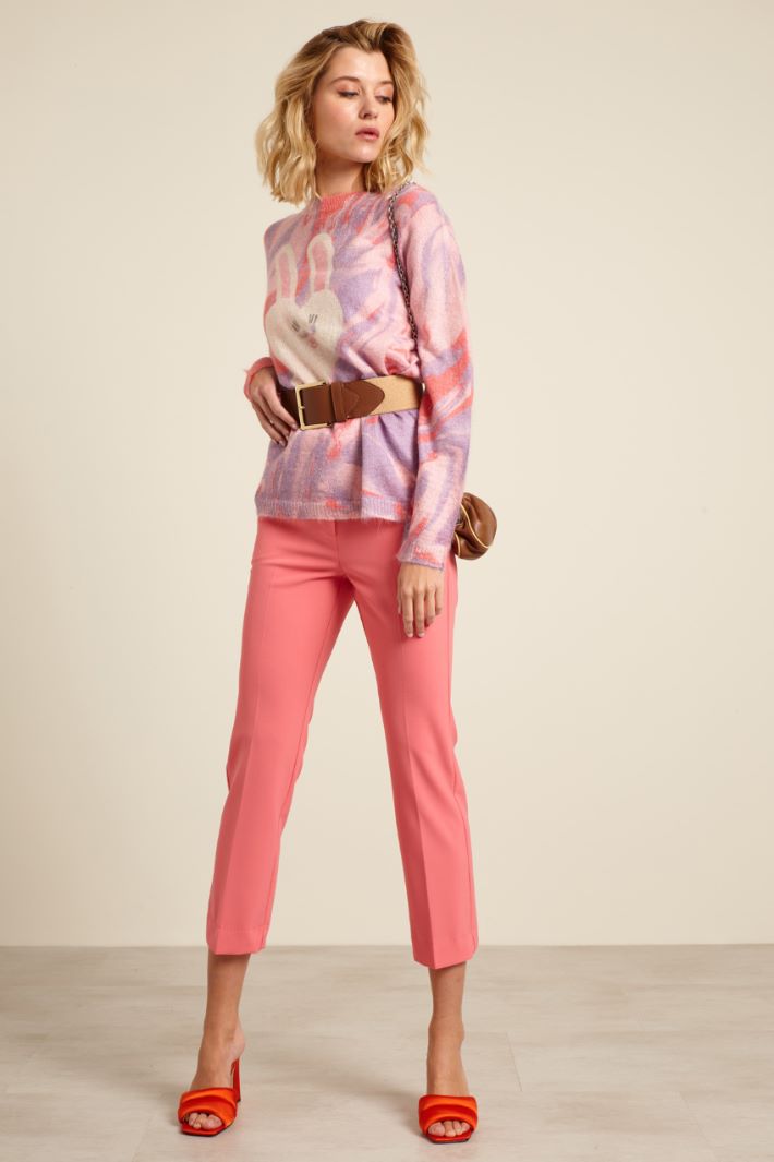 Pantaloni cropped in tela Fashion Market