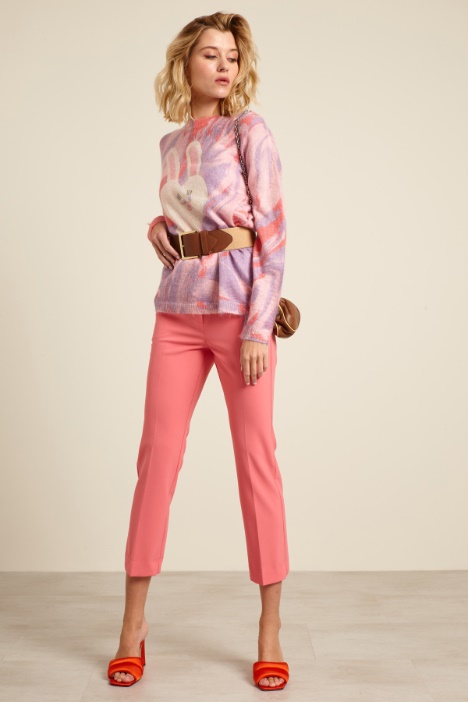 Pantaloni cropped in tela Fashion Market