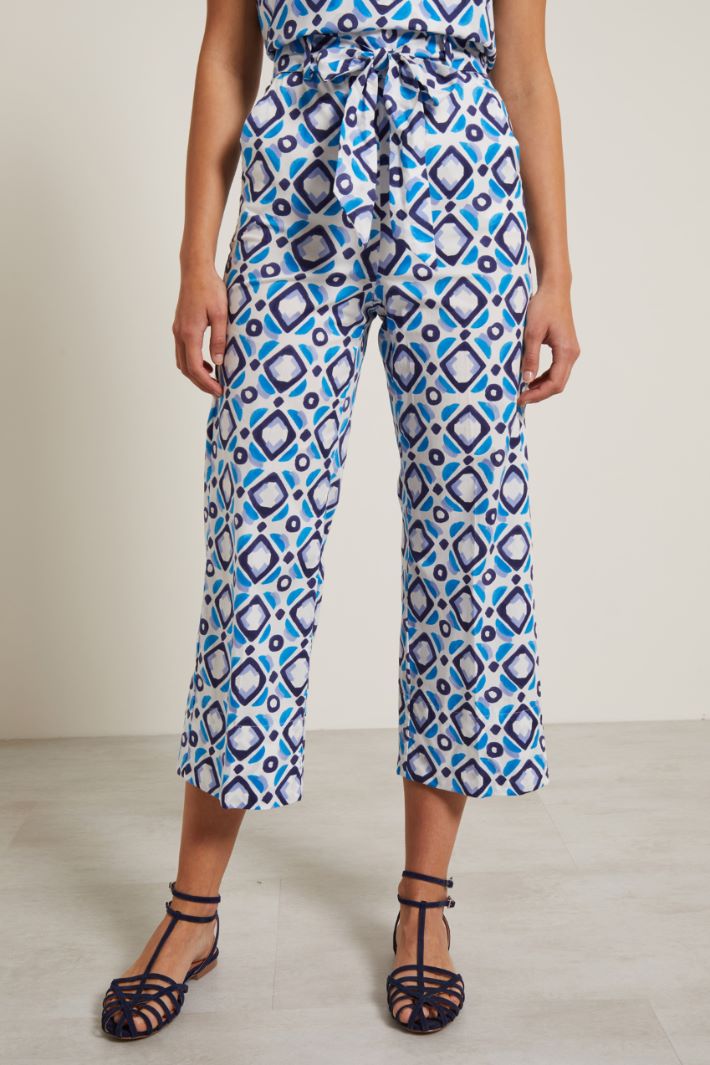 Pantaloni in popeline stampato Fashion Market - 2