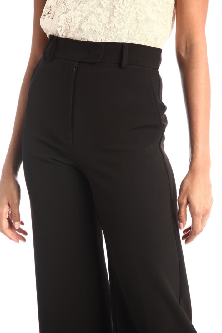 Pantaloni cropped in cady - NERO - Fashion Market - 3