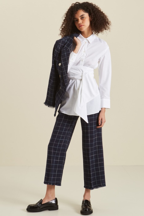 Camicia in cotone con cintura Fashion Market