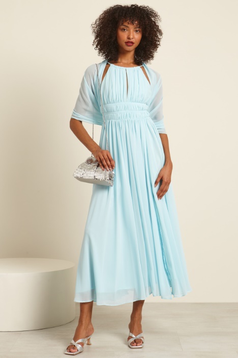 Abito lungo con spacco Fashion Market