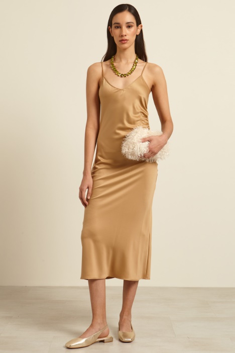 Abito lungo in raso fluido Fashion Market