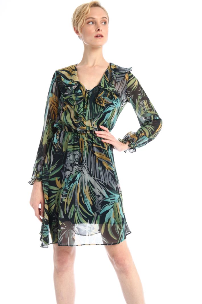 Abito in georgette a fantasia - BLU NOTTE - Fashion Market - 2