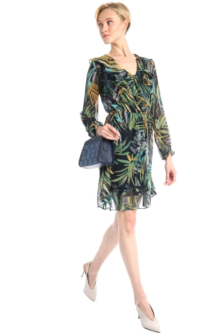 Abito in georgette a fantasia - BLU NOTTE - Fashion Market