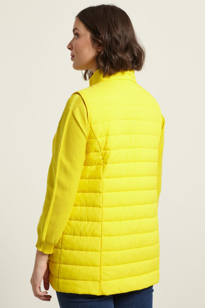 Gilet imbottito trapuntato - GIALLO - Fashion Market - 4