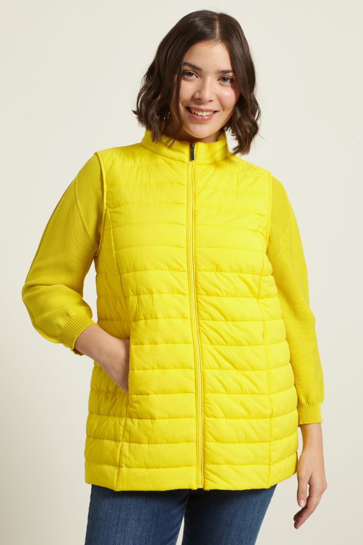Gilet imbottito trapuntato - GIALLO - Fashion Market - 2