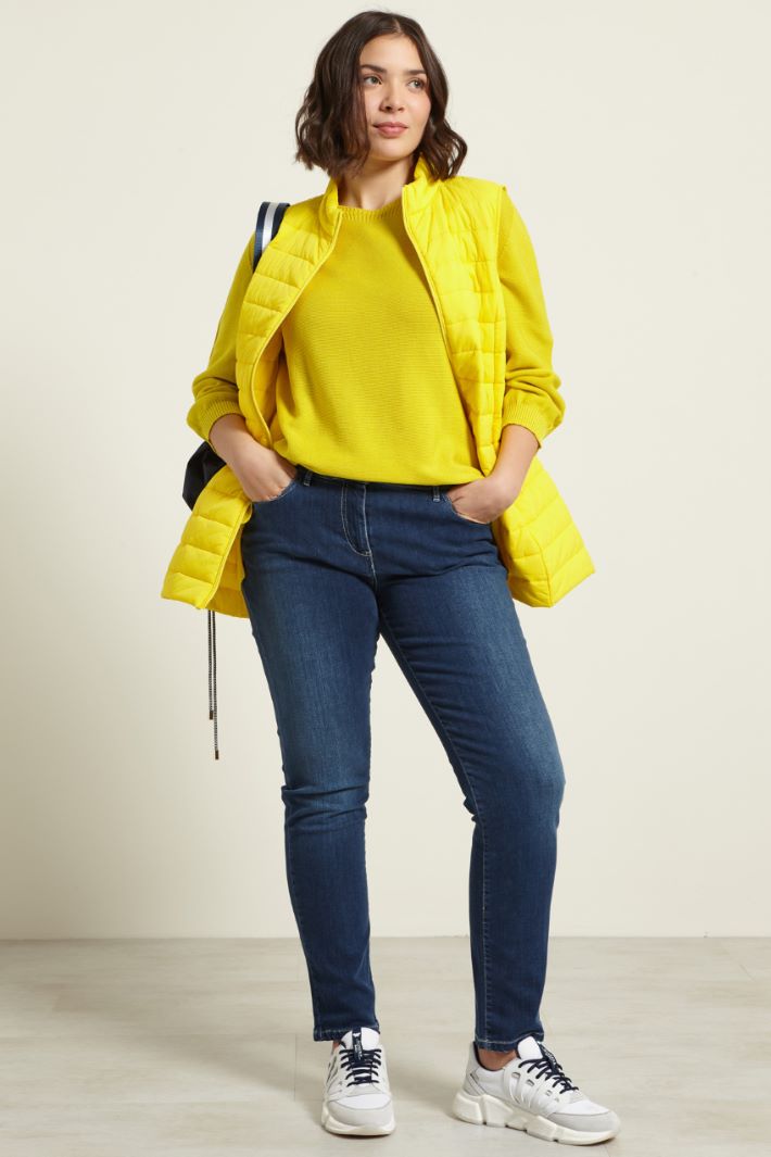 Gilet imbottito trapuntato - GIALLO - Fashion Market