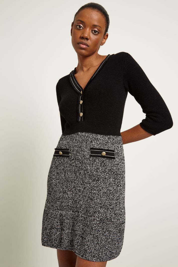 Abito corto in maglia Fashion Market - 2