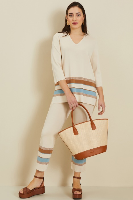 Pantaloni in maglia di viscosa Fashion Market