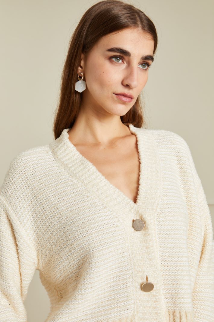 Cardigan boxy  - LATTE AVORIO - Fashion Market - 3