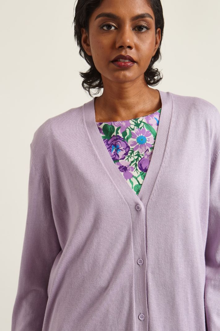 Cardigan in seta e cotone Fashion Market - 3