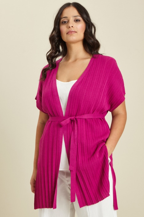 Gilet plissè con fusciacca Fashion Market