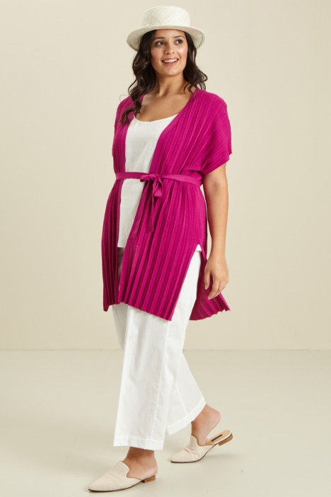 Gilet plissè con fusciacca Fashion Market