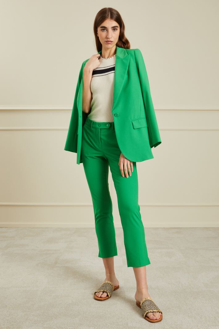 Maglia a coste - PANNA BLU - Fashion Market