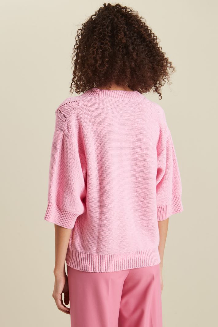 Maglia in cotone con rilievi Fashion Market - 4