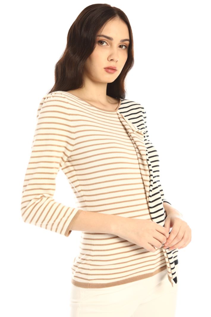 Maglia in cotone con volant Fashion Market - 2