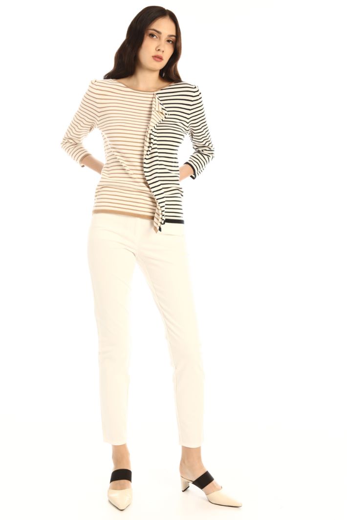 Maglia in cotone con volant Fashion Market