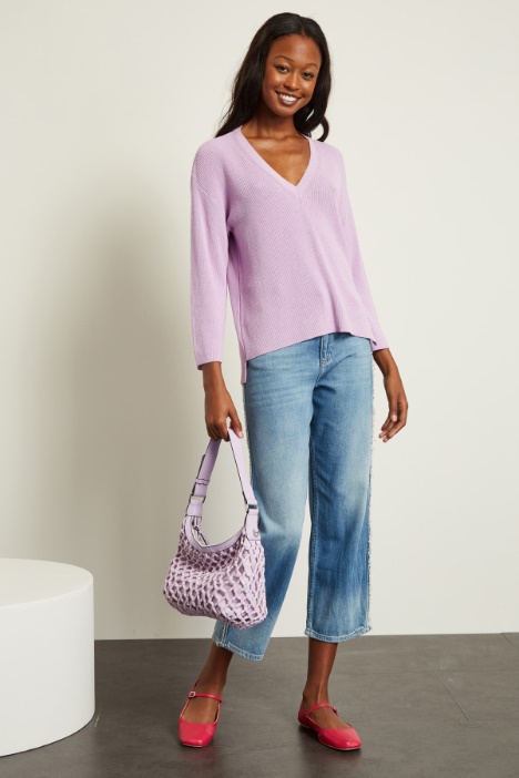 Maglia boxy con spacchi  - Fashion Market