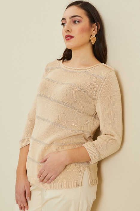 Maglia con micro paillettes Fashion Market