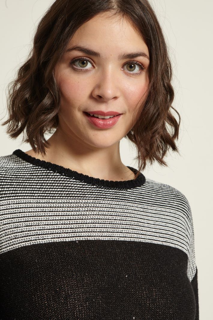 Maglia con micro paillettes Fashion Market - 3