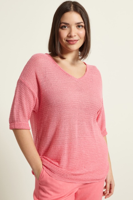 Maglia crèpe a maniche corte Fashion Market