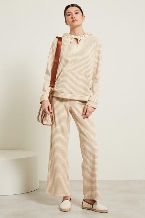 Pantaloni effetto piquet Fashion Market