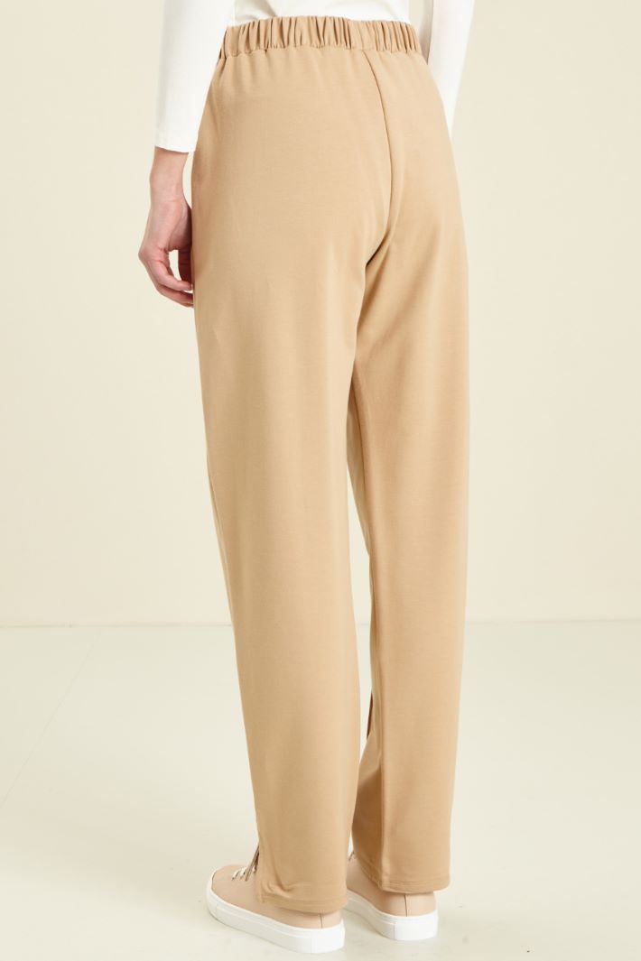 Pantaloni carrot in cotone - CAMMELLO - Fashion Market - 4